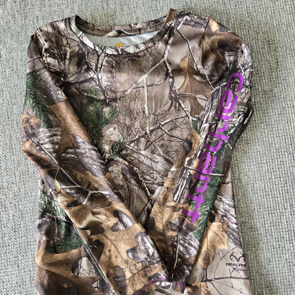 Carhartt Kids Brown Camo Long Sleeve Tee